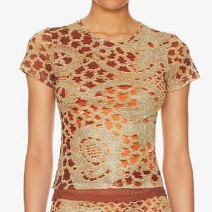 Miaou Orange T shirt Small